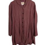 Flax 100% Linen Button Down Tunic Shirt Photo 0
