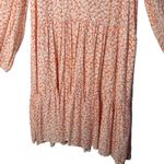 RAH Oslo Tiered Flowy Dress Womens L Orange Ditsy Floral Print Pockets Cottage Size L Photo 5