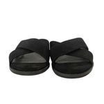 Eileen Fisher NEW Cross Strap Sandal Black Suede Size 8 Minimalist Slides NWOT Photo 8