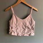 Free People Movement  Good Karma Ruched Crop Tank Top | Size: M/L | Rose Water Photo 2