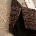 ZARA 🆕 | Corset Tulle Crop Top Snake XS NWT Brown Photo 3