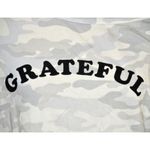 Torrid Women's Silver Camouflage Off Shoulder Sweatshirt Plus Size 2 2X Grateful Photo 2