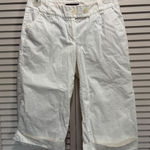 Tommy Bahama  (18‎ Golf) Cream Capris Cuffed Sz 4 Low Rise Pockets Zip Soft Photo 0
