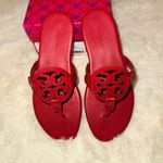 Tory Burch Authentic NEW with Box  Miller Size 8 Tory Red Calf Leather Sandals Photo 6