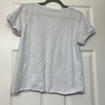 Doe & Rae White V-Neck Dog Embroidered Women's Top Photo 3