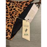 Free People Hot As Hell Cheetah String Swim Bottoms Sz Large NWT Photo 1