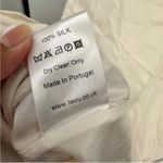 Lisou Camile 100% Silk A Line Skater Short Sleeve Dress Off White Women NEW 4 Photo 5