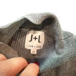 Anthropologie John & Jenn Gray Mock Neck Ribbed Ruffled Hem‎ Sweater Size Small Photo 1