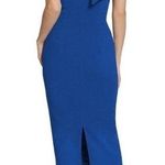 Dress the Population NEW  Tiffany One Shoulder Midi Dress Electric Blue sz XL Photo 1
