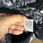 Hunter Bell  NYC Black Gray Floral Stripe Eliza Ruffle Lace Top Sz 0 Photo 6