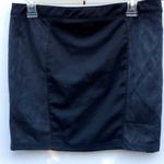 💜Insight Size 6 Black Faux Suede Mini Skirt Zipp Photo 1