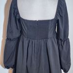 Exlura Black Mini Dress Size Small Black Smocked Dress Photo 4