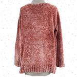Orvis Chenille Sweater Pink Mauve Relaxed Soft Cozy 90s Style Shiny Top Size M Photo 1
