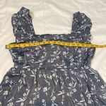 6 Wallflower Morgan Floral Flutter Ruffle Sleeve Grisaille Large Cottagecore Blue Photo 5