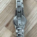 Bulova Diamonds Ladies Watch Pearl Dial Stainless Bracelet Blue Markers 96R55 Photo 10