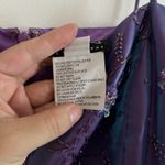 Niki By Niki Livas Vtg Y2K Formal Slip Dress Blue Purple Sz 12 Beaded W/ Shawl Photo 4