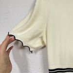 Maison Jules  Cream Black Scalloped Fit Flare Mini Dress Womens XL Preppy Spring Photo 8