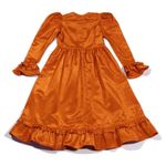 Batsheva NEW Prairie Victorian vampire womens Dress in Orange Moire Size 4 Photo 6