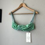 NEW Baobab Turquoise Lula Ruched Underwire Bikini Swimsuit Top Size XL Blue Photo 2