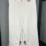 Madewell NWT Emmett Wide-Leg Crop Jean Welt Pocket Edition Tile White Photo 1