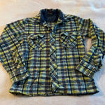 Brittania vintage wool yellow blue plaid flannel size M outdoors granola Size M Photo 0