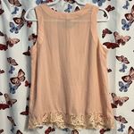 a.n.a  Light Peach Sleeveless Blouse with Lace Trim Photo 1
