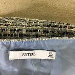 Just Fab Women’s Crossover Preppy Academia Blue Tweed Mini Skirt size XXL NWT Photo 9