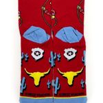 Odd Sox Spongebob Cowboy Western Crew Socks Mens Womens Nickelodeon Novelty Gift Red Photo 5