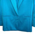 Alice + Olivia NEW NWOT  Shan Strong Shoulder Blazer In Ocean Floor Photo 4