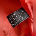 Peabody House Vintage Linen Open Blazer Orange Red Retro Photo 4