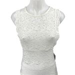 Free People NEW White Floral Lace Sleeveless Racerback Blouse Tank Top Size S Photo 0