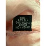 Karina Grimaldi Silk Satin Pink Floral Long Sleeve Embroidered Blouse Top Size S Photo 6