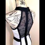 Sexy Bodycon Dress with Net Back Black Photo 4