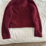 Hollister  Cozy Cropped Burgundy‎ Sherpa Jacket Photo 2