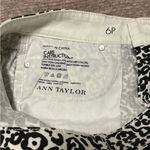 Ann Taylor Leopard Print Straight Leg Pants Black/White Snow Leopard Edgy Glam Photo 10