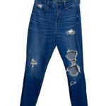 American Eagle Dream Jean Dark Distressed High Rise Curvy Skinny Jeans 4 Short Photo 0