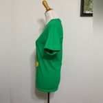 Disney  Mickey Mouse Santa Hat Graphic T-Shirt Holiday Xmas Green Cotton Size S Photo 5