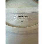 Vince . Long Sleeve T-Shirt Crew Neck Pullover 100% Pima Cotton Cream Women's XS Photo 3
