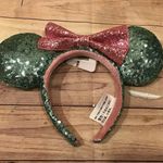 Disney parks Minnie Mouse teal pink polka dots Sequined ear headband-NWT Photo 0