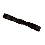 Gap Brown Leather Ladies Belt, Red Enameled Floral Buckle, Sz S Photo 3