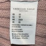 American Eagle  Womens Mock Neck Ribbed Knit Crop Sweater Size XS Mauve Pink Photo 4