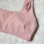 Aerie Pink XO Ribbed Wide Strap Scoop Bikini Top Photo 3