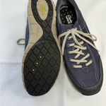 Clarks Blue and Tan Sneakers with Suede Texture Photo 4