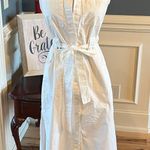 SheIn White Cotton Shirt Dress Midi New Photo 0