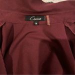 Cecico  Button Up Open Back Top Maroon Medium Photo 3