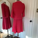 Talbots hot pink dress and jacket set fit and flare Photo 7