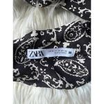 ZARA  Black and White Paisley Print Women's Bandana Crop Top Photo 3