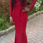 Boohoo Burgundy Maxi Dress Photo 0