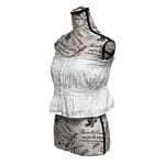 American Eagle White Crochet Peplum Crop Top M Coquette Cottagecore Lace preppy Photo 2