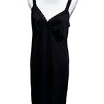 Cabernet‎ black Nylon & Lace Nightgown Slip Dress Size 38 Lingerie 26" Photo 0